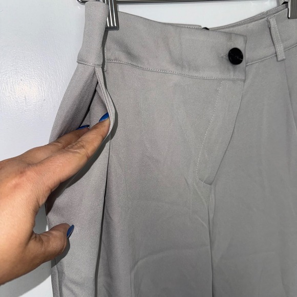 Micas Gray Wide Leg Dress Pants High Waist Career Casual Trousers Size M - Picture 9 of 16